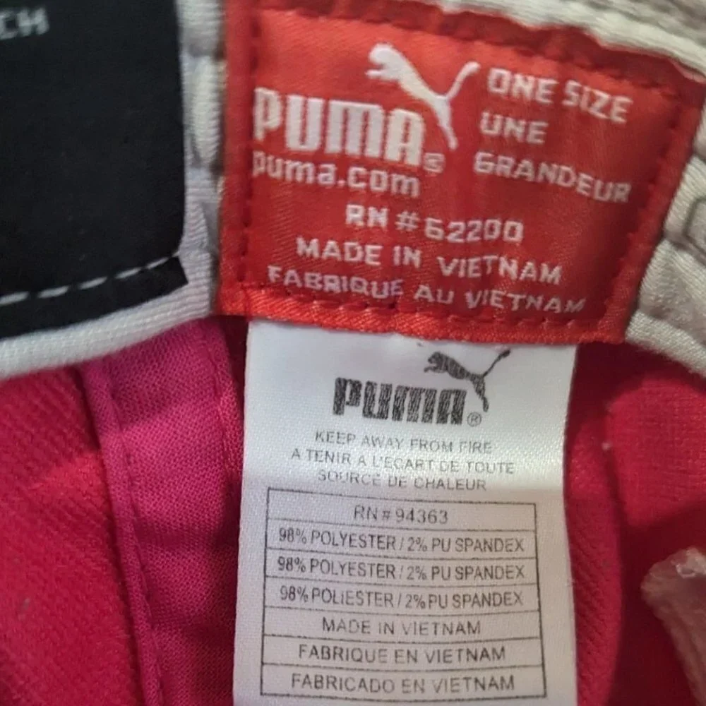 Puma Ball Cap hat pink snap back adjustable baseball,‎ softball, trucker hat